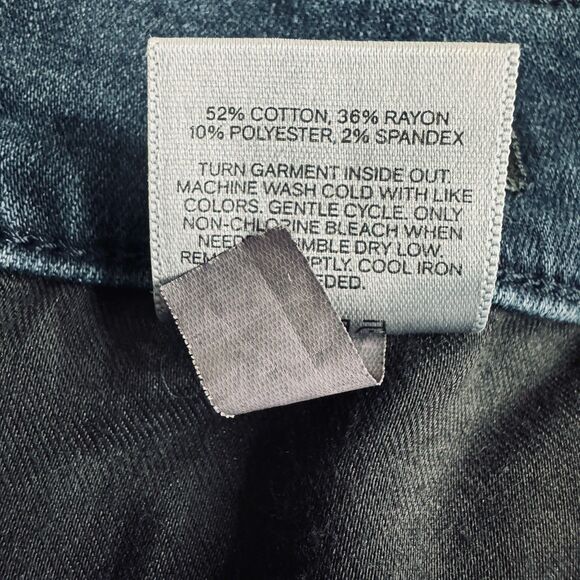 Express Skinny Mid Rise Jeans 10 (31x29) Dark Wash Blue Super Stretch Womens - Picture 6 of 11